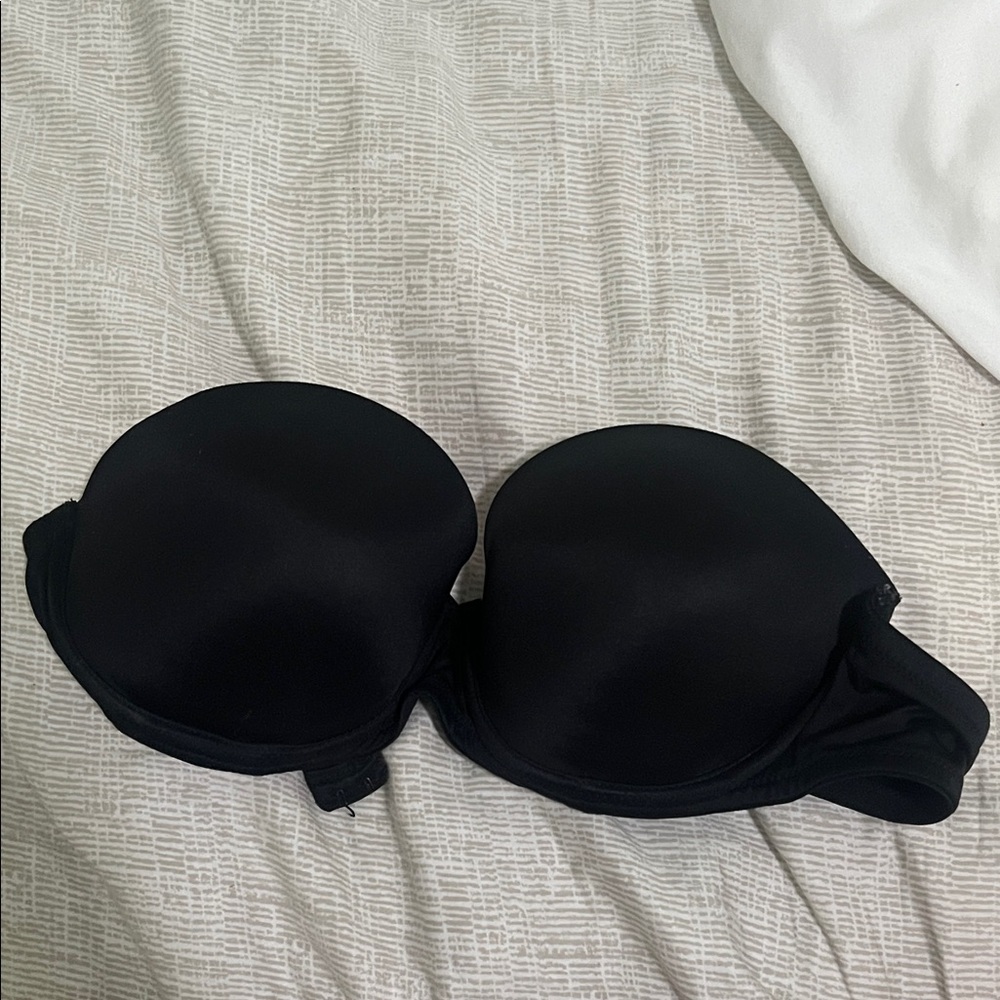 PINK Black Strapless Bra